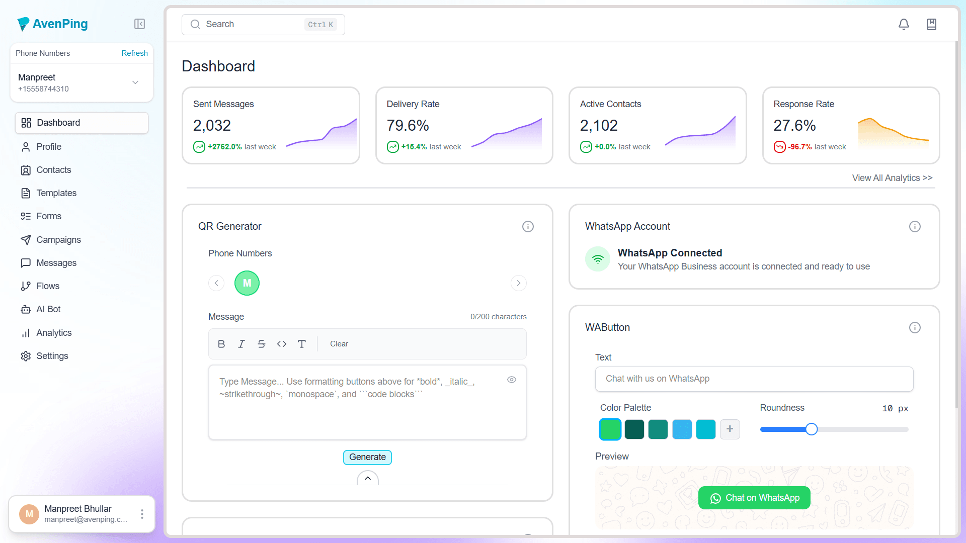 WhatsApp business example 1